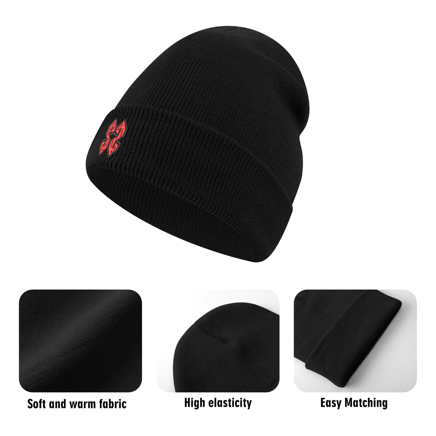 Pointed Double S Logo Beanie